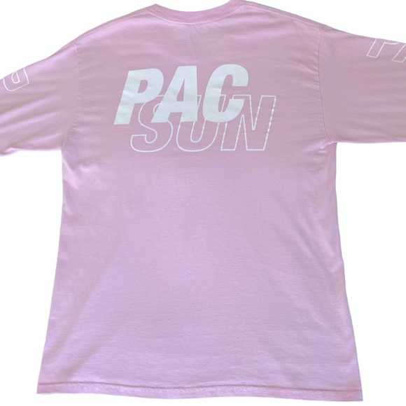 Men’s PacSun Long Sleeve Printed Crewneck T-Shirt, Pink - Picture 5 of 9